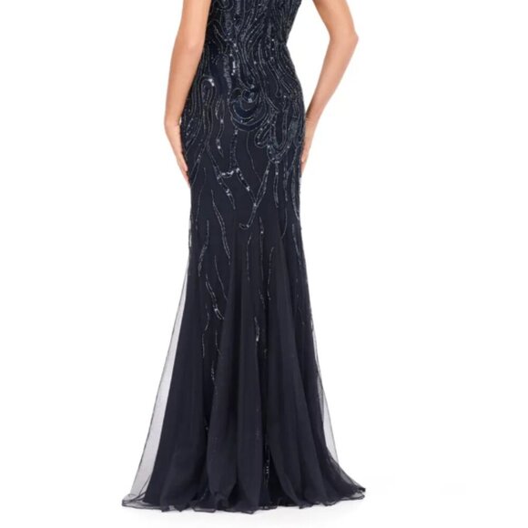 Ashley Lauren 11204 Evening Dress Twilight size 8 - Picture 3 of 7